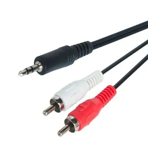 2 m Aux Audio 3.5mm Stereo Maschio a 2 RCA Cavo a Y