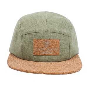 Chapeaux personnalisés en bois de chanvre à 5 panneaux Camp - Product Image 1