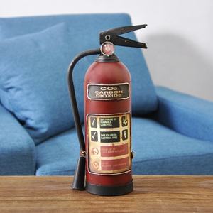 ยุโรปโลหะ Vintage Simulation เครื่องดับเพลิงรุ่นเงิน Bank ตกแต่งโบราณ Home Decor Craft - Product Image 4