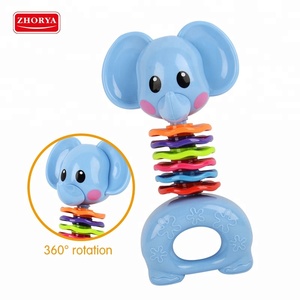 Elefante que gira 360 grados sonido elefante animal <span class=keywords><strong>mordedor</strong></span> juguete para bebé sonajero - Product Image 3