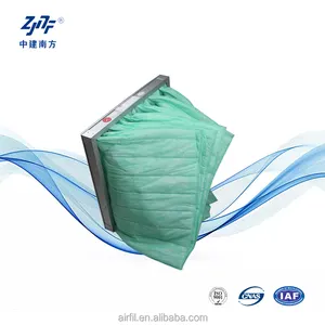 Nicht gesponnenes helle grüne tasche hvac filter f6 f7 f8 f9