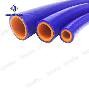 Heat resistant high pressure fiber reinforced thin wall silicone tube