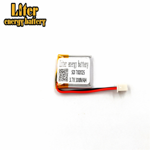 Plug 2.5-2 P 702025 300 mah 3.7 v rechargeable lipo battery li ion polymer battery Solar lithium battery with PCM - Product Image 5