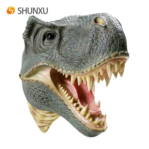 Tiranosaurio Rex de poliresina, decoración de pared montada en 3D, cabeza de dinosaurio, escultura, decoración colgante de pared para <span class=keywords><strong>teatro</strong></span> en el Zoo - Product Image 2
