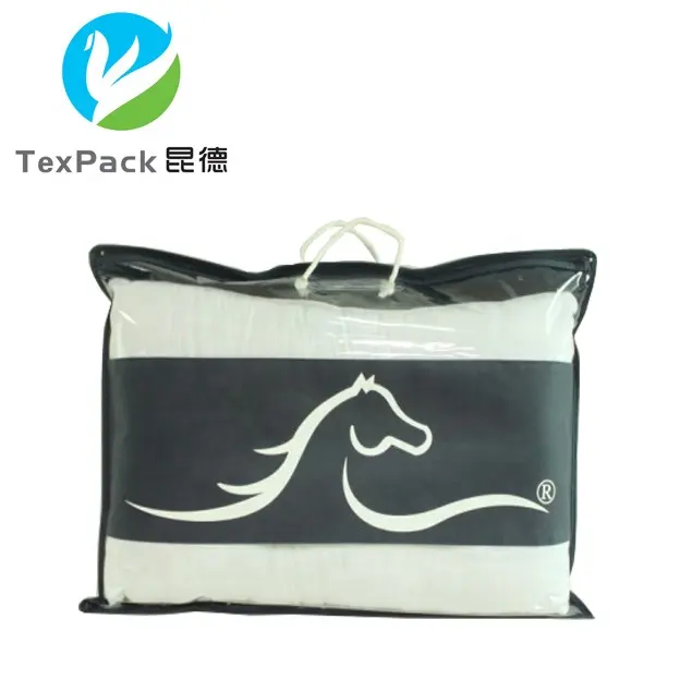 Texpack OEM เป็นมิตรกับสิ่งแวดล้อม PVC ใส / PE / ถุงผ้าไม่ทอสําหรับบรรจุภัณฑ์ Hometextile