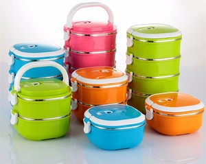 Takeaway food container square shaped stainless steel bento lunch box