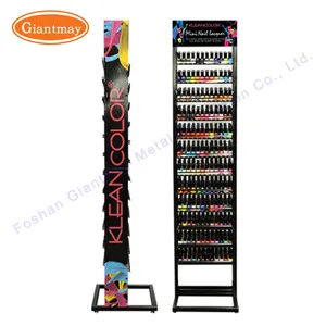 Metallo opi nail polish rack da pavimento nero