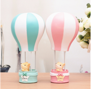 Lampada Notturna a Forma di <span class=keywords><strong>Mongolfiera</strong></span>, Regalo per Studenti e Coppie, Decorazione in Resina - Product Image 6