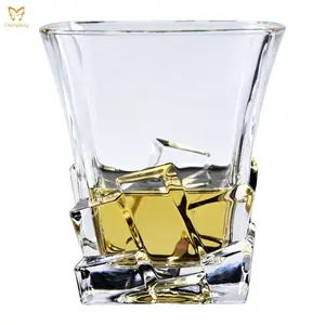 แก้ววิสกี้-ชุดละ4ชิ้น-แก้วคริสตัลปราศจากสารตะกั่วระดับพรีเมี่ยม-แก้วชิมขนาดใหญ่10ออนซ์สำหรับดื่ม Bourbon