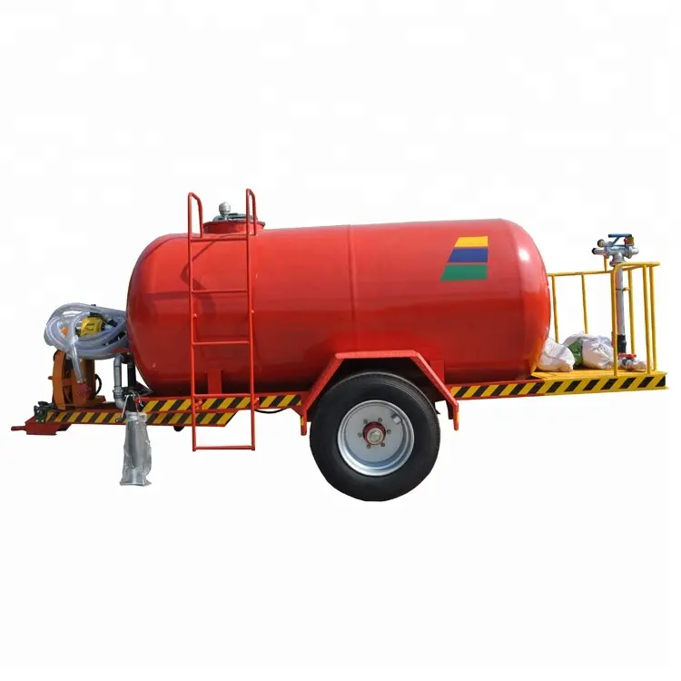 5000L Bos Gebruik Brandbestrijding Water Tank Truck Trailer Met Pomp