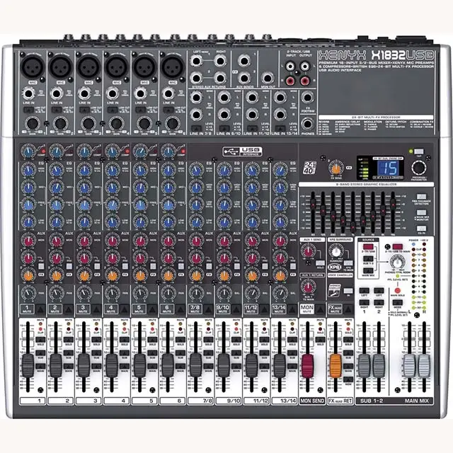 Mélangeur multifonction 18 canaux 3/2 Bus avec XENYX-X1832USB USB