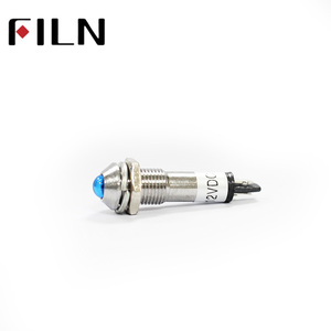 FILN 8mm Hole 12v 24v 220v <strong>Mini</strong> <strong>LED</strong> Pilot <strong>Light</strong> Lamp Solder Pin Indicator <strong>Light</strong> Red Yellow Blue Green White Signal Lamp - Product Image 6