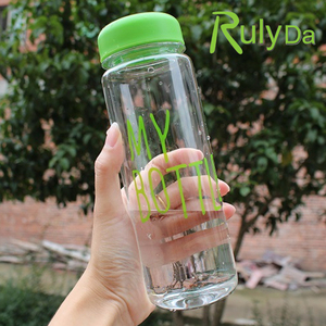 Nuevo estilo 500 ml deportes claro PC mi botella de agua botella de plástico jugo de frutas brillo botella de agua - Product Image 5