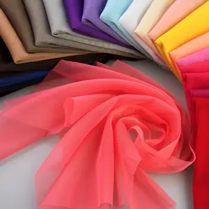 2021 Mạnh Mẽ Stretch 4 Cách Polyester Vải Tuyn Lưới Vải Cho Đồ Lót