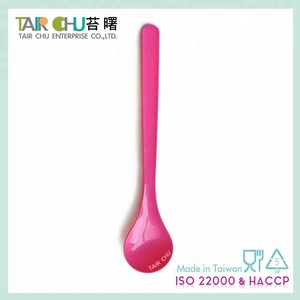 ช้อนพลาสติกเกรดอาหาร7นิ้วแบบใช้แล้วทิ้งด้ามยาวสีเขียวและสีชมพูสำหรับงานปาร์ตี้ใช้ในไต้หวัน - Product Image 4