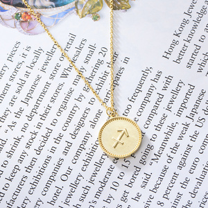 Collar de Sagitario con diseño de moda, 12 horóscopos, chapado en oro 925 - Product Image 4