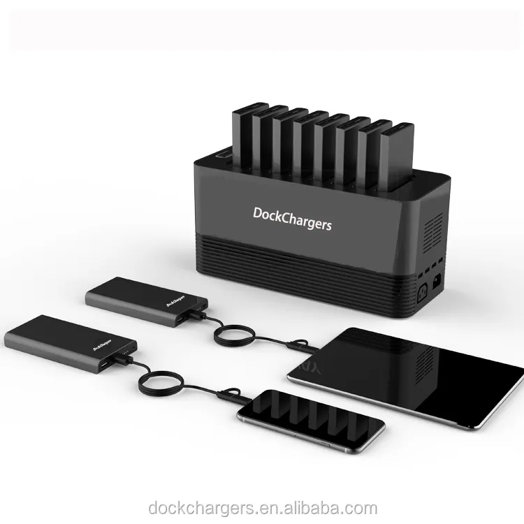 Новое поступление, портативное зарядное устройство DOCKCHARGER для сотового телефона, зарядная станция для ресторана с емкостью аккумулятора 80000 мАч