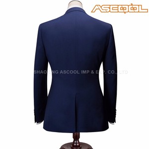 Costume de <span class=keywords><strong>mariage</strong></span> pour <span class=keywords><strong>homme</strong></span>, veste en Polyester bleu foncé, <span class=keywords><strong>décontracté</strong></span>, en promotion, collection - Product Image 3