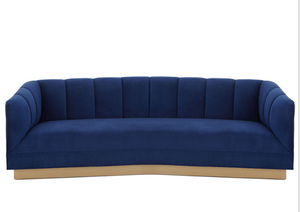 In Acciaio Inox In Ottone Base In <span class=keywords><strong>Oro</strong></span> <span class=keywords><strong>Blu</strong></span> Navy Luna Divano Party Lounge Mobili - Product Image 5