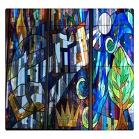จีนโบสถ์สี Stained Glass สำหรับประตูและหน้าต่าง Decor Art Glass