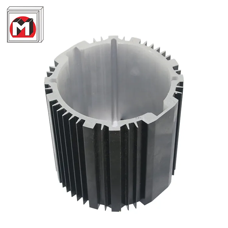 OEM ODM Alu Round Led Aluminium Profile / Extruded Large Aluminum Heat Sink For Machinery