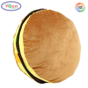 D208 Cheeseburger oreiller moelleux en peluche Hamburger ODM doux <span class=keywords><strong>Burger</strong></span> nourriture en peluche jouet cadeau Halloween Costume en peluche Hamburger coussin - Product Image 4