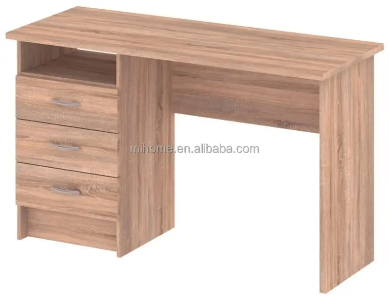 Derribado moderno mesa de oficina fotos/escritorio de la computadora/Marco de madera de oficina mesa de ordenador con cajones