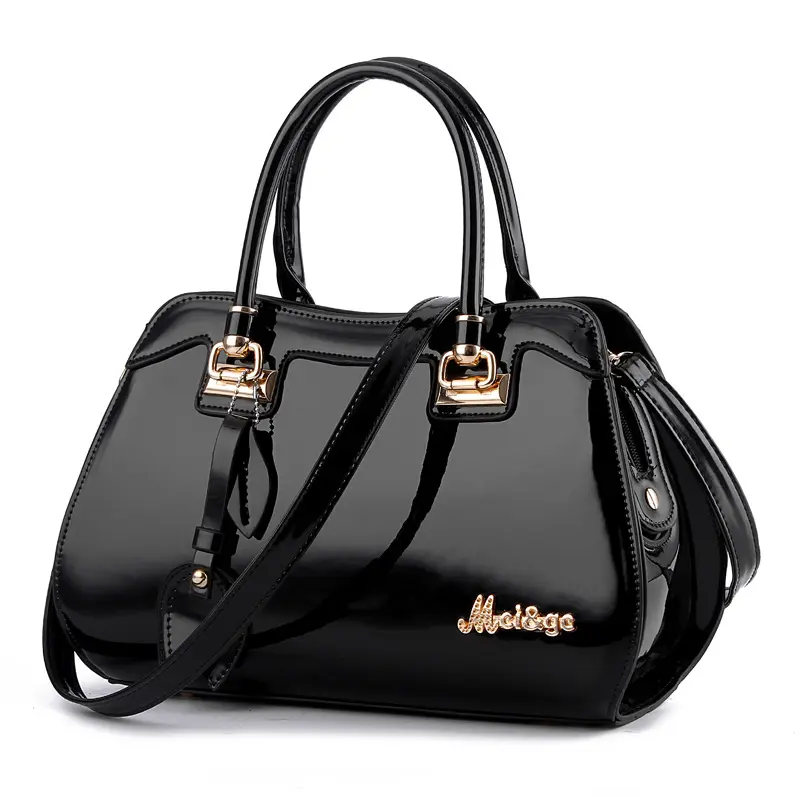 Black purses and handbags pu leather messenger bag