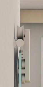 Nhôm & Anodize Foot Sliding Barn Door/Glass Door Phần Cứng Theo Dõi Set-Heavy Duty DIY Dễ Dàng Cài Đặt Ultra Smooth Quiet Rail Kit - Product Image 2