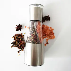 Premium Stainless Steel manual best salt and pepper grinder mills pepper mill 2 in 1