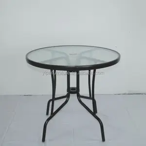 malaysia modern round metal legs glass coffee table YT40