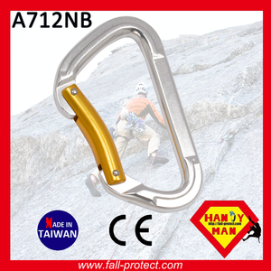 Mosquetón de aluminio Taiwan Bent Gate para deportes extremos, 23KN - Product Image 3