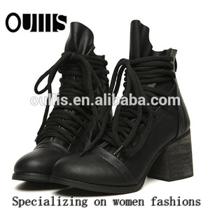 noir bottines femmes chaussures à talons bas ph3094 - Product Image 1