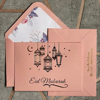 2019 personalizado cartão de Agradecimento Cartão de Convite Árabe Cartões Com Eid EID Mubarak do Selo da Cera