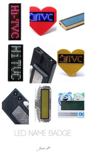 venta caliente pantalla LED desplazamiento nombre del LED insignia / publicidad LED gafete de mini LED precio / display / LOGO L - Product Image 1