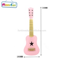 Wholesale High Quality Wooden Colorful Musical Kids Guitar Instruments Toys AT12039