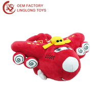 Tuv usine doux camion voiture jouet rouge camion en peluche poupée avec logo OEM peluche logistique véhicule jouet pour enfants PP coton remplissage
