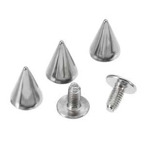 100 pièces de clous coniques ronds de 10 mm, rivets à vis en alliage, accessoires de <span class=keywords><strong>couture</strong></span> pour le bricolage et le travail du cuir - Product Image 4