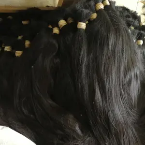 Grezzo brasiliano dei capelli umani diritti intrecciare i capelli alla rinfusa senza trama