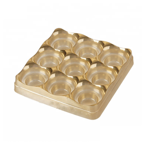 Golden Plastic Chocolate Blister Insert Tray Food Accept
