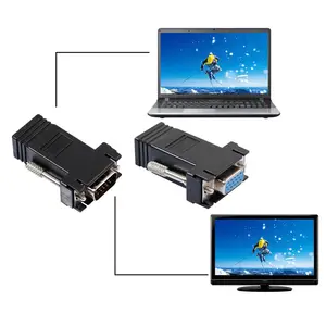 VGA Extender Buchse/Stecker zu Lan Cat5 Cat5e/6 RJ45 Ethernet Buchse Adapter Erfordert VGA zu RJ45 LAN