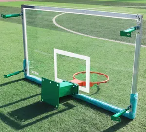 Outdoor standard FIBA fiber glass SMC basketball backboard with rim and net