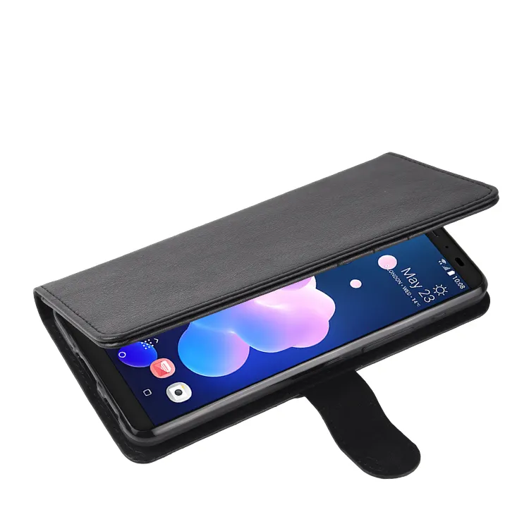 3 en 1 Funda de cuero Flip cartera inteligente caja del teléfono celular para HTC U12 Plus con soporte ranura para tarjeta