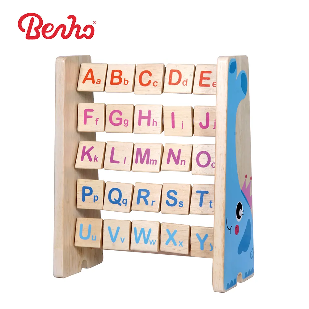 教育玩具木製ABCブロックアルファベットそろばん36文字