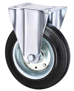 Atacado Heavy Duty Rodízio Industrial Importador Distribuidor Revendedor Aro De Aço De Borracha Giratória Industrial Trolley Rodas - Product Image 3