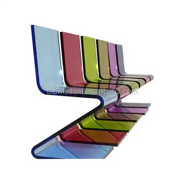 Modische Neuankömmling Z-Form farbige Möbel Acryl Stuhl Wohnzimmer möbel Couch tisch Modern