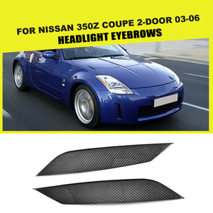 ไฟเบอร์คาร์บอนแห้ง350Z สติกเกอร์เปลือกตาไฟหน้าสำหรับ <span class=keywords><strong>Nissan</strong></span> <span class=keywords><strong>Coupe</strong></span> 2ประตู03-06 - Product Image 2