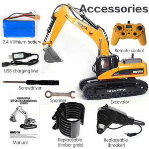 Offre Spéciale <span class=keywords><strong>HUINA</strong></span> 1580 <span class=keywords><strong>580</strong></span> 1:14 entièrement En Métal RC HYDRAULIQUE Grande Pelle Électrique Voiture De Ramassage - Product Image 2