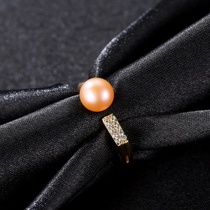 PAG&amp;MAG New Fashion 925 Silver Irregular <strong>Circle</strong> <strong>Ring</strong> Mounting Great Freshwater 7mm Pearl for Women Anniversary's Gift or Party - Product Image 6