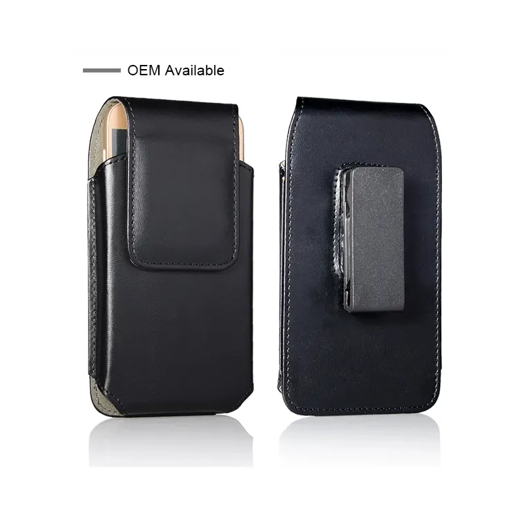 Universal Classical PU Leather Pouch Bag For Samsung NOTE 20 Ultra Phone Holster for iPhone 12 6.7 inch with Rotated Belt Clip